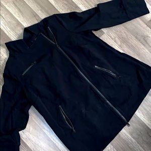 Black asymmetrical zippered Eileen Fisher sweater